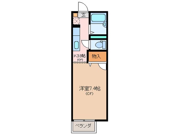 徳和駅 徒歩18分 1階の物件間取画像